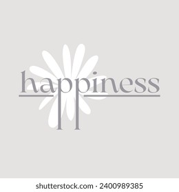 Happiness illustration typography slogan for t shirt printing, tee graphic design. 