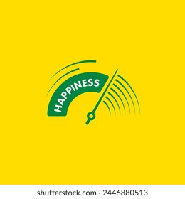 happiness indicator. semicircle happiness speedometer