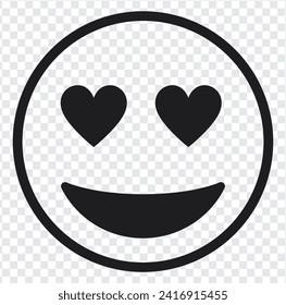 happiness line icon. Happy Emoji Faces Vector Icon for Apps and Websites.