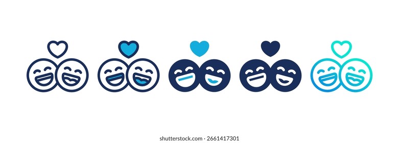 Happiness Multi Style Icon Set
