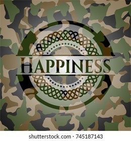 Happiness on camouflaged pattern