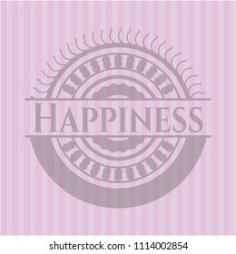  Happiness pink emblem