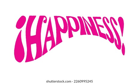 Happiness Pink vector design illustration