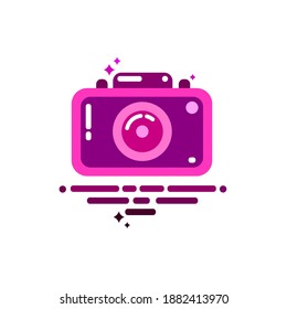 happiness portrait camera icon vector