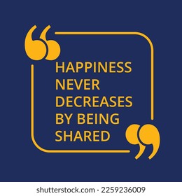 Happiness Quote with text vector template 