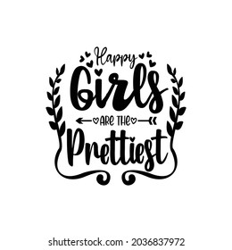 Happiness quotes svg design vector