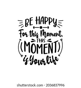 Happiness quotes svg design vector