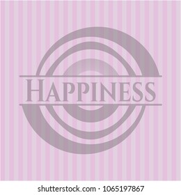 Happiness realistic pink emblem