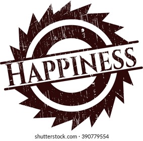 Happiness with rubber seal texture