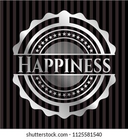 Happiness silvery badge