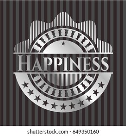 Happiness silvery badge