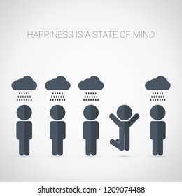 Happiness is a state of mind