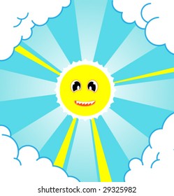 Happiness syn on vector color background.
