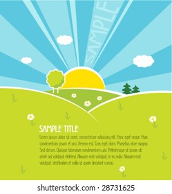 Happiness vector background. The place under the text is provided.