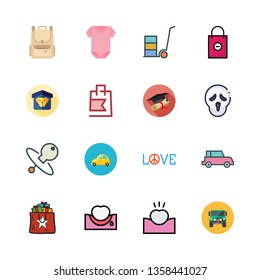 happiness vector icon set