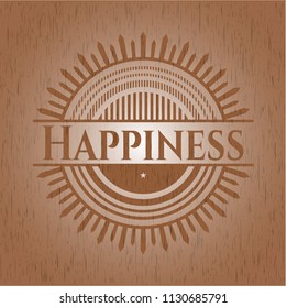 Happiness wood signboards