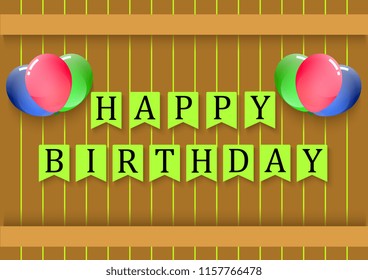 happpy birthday greeting decoration