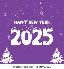 Happpy New Year 2025 Social Media Post Template Design