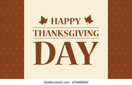 Happpy Thanksgiving day background vector flat