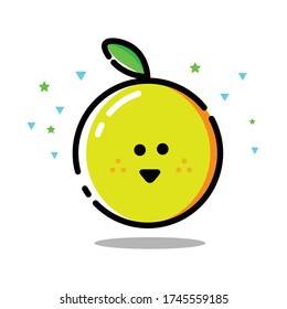 Cute Orangelemon Fruit Vector Clip Art Stock Vector (Royalty Free ...