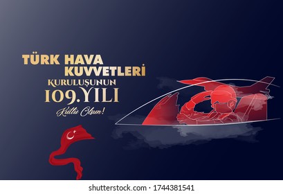 Happy 1 June Turkish Air Force Day Turkish translate: Happy Turkish Air Force Day 109. year
