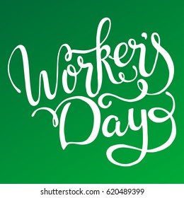 Happy 1 May Day. Lab our Day. Workers day illustration for greeting card, vector illustration