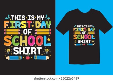 Happy 100 day of school t-shirt design. Unique And Colorful 100 days School T-Shirt Design, Congratulatory lettering for the celebration of the hundredth day of the student.
