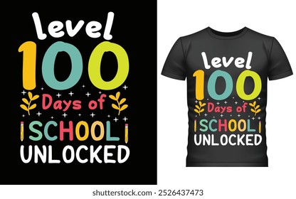 Happy 100 day of school t-shirt design, Back to school, typography Design, hundred days t-shirt, graphic t-shirt 