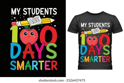 Happy 100 day of school t-shirt design, Back to school, typography Design, hundred days t-shirt, graphic t-shirt 