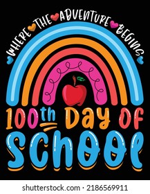 Happy 100 day of school vintage t shirt.