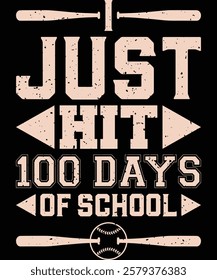 Happy 100 Days of School Graphic Design- Mom Baseball Art, 100 Days Baseball craft, Baseball Silhouette, 100th Day Learning Artwork, Educational T-Shirt Design, Creative School Anniversary Graphic Art