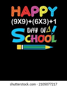 Happy 100 Days of School SVG T-Shirt Design svg
