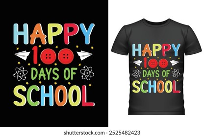 Feliz 100 días de diseño de camiseta escolar, diseño de camiseta de cien días, 100 días más inteligente,