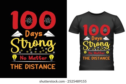 100 días felices del diseño de la camiseta de la escuela, diseño de la camiseta de los cien días, diseño del Vector de la camiseta, 100 días más inteligentes, camiseta gráfica 