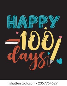 Diseño de vectores de 100 días feliz