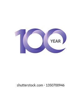 Happy 100 Year Anniversary Celebrating Logo Template