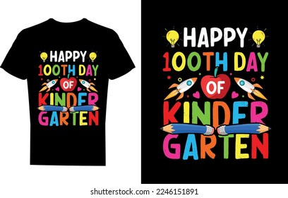 Happy 100th Day of kindergarten T-shirt Design
