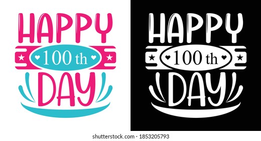Ilustración del vector 100 días de felicidad imprimible