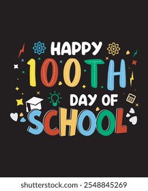 Happy 100th Day of School Graphics Design