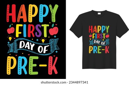 Happy 100th day of school typography t-shirt Design print ready vector template. Welcome Back to School, Teacher, kindergarten, Kids, tacos, Pre-k, poster, and Decorative Awesome illustration.