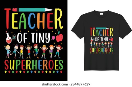 Happy 100th day of school typography t-shirt Design print ready vector template. Welcome Back to School, Teacher, kindergarten, Kids, tacos, Pre-k, poster, and Decorative Awesome illustration.
