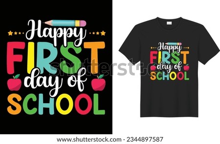 Happy 100th day of school typography t-shirt Design print ready vector template. Welcome Back to School, Teacher, kindergarten, Kids, tacos, Pre-k, poster, and Decorative Awesome illustration.