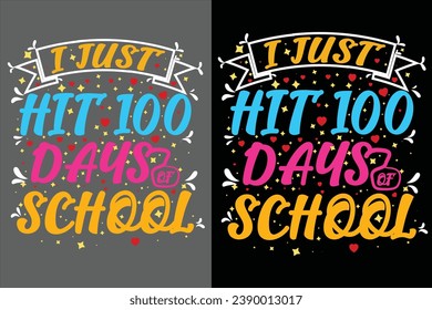 Happy 100th day T-shirt design Vector