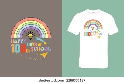 Happy 100th days of School T Shirt Design