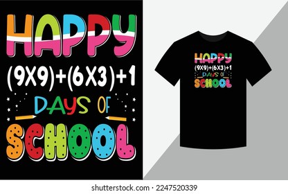 Happy 100th days of school, T-shirt design