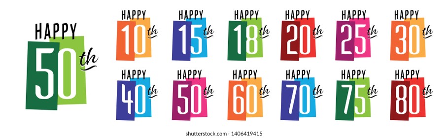 Happy 10th Birthday To Happy 80th Birthday