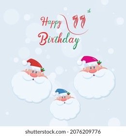Happy 11th  birthday, Greeting card, Vector illustration design.
