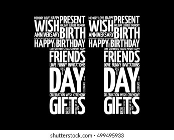 Happy 11th birthday word cloud collage concept