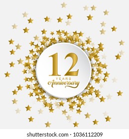 Happy 12 years anniversary in the middle of fly out gold stars