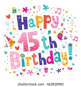 Happy 15th Birthday greeting card